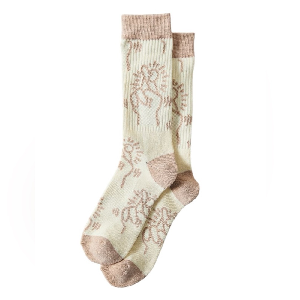 Keith Haring Men’s Crossed Fingers Cream Crew Sock